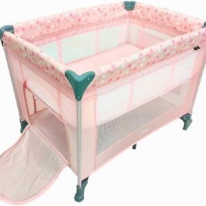 Berço Portátil Infantil Cercado Desmontável Lune Maxi Baby (Rosa)