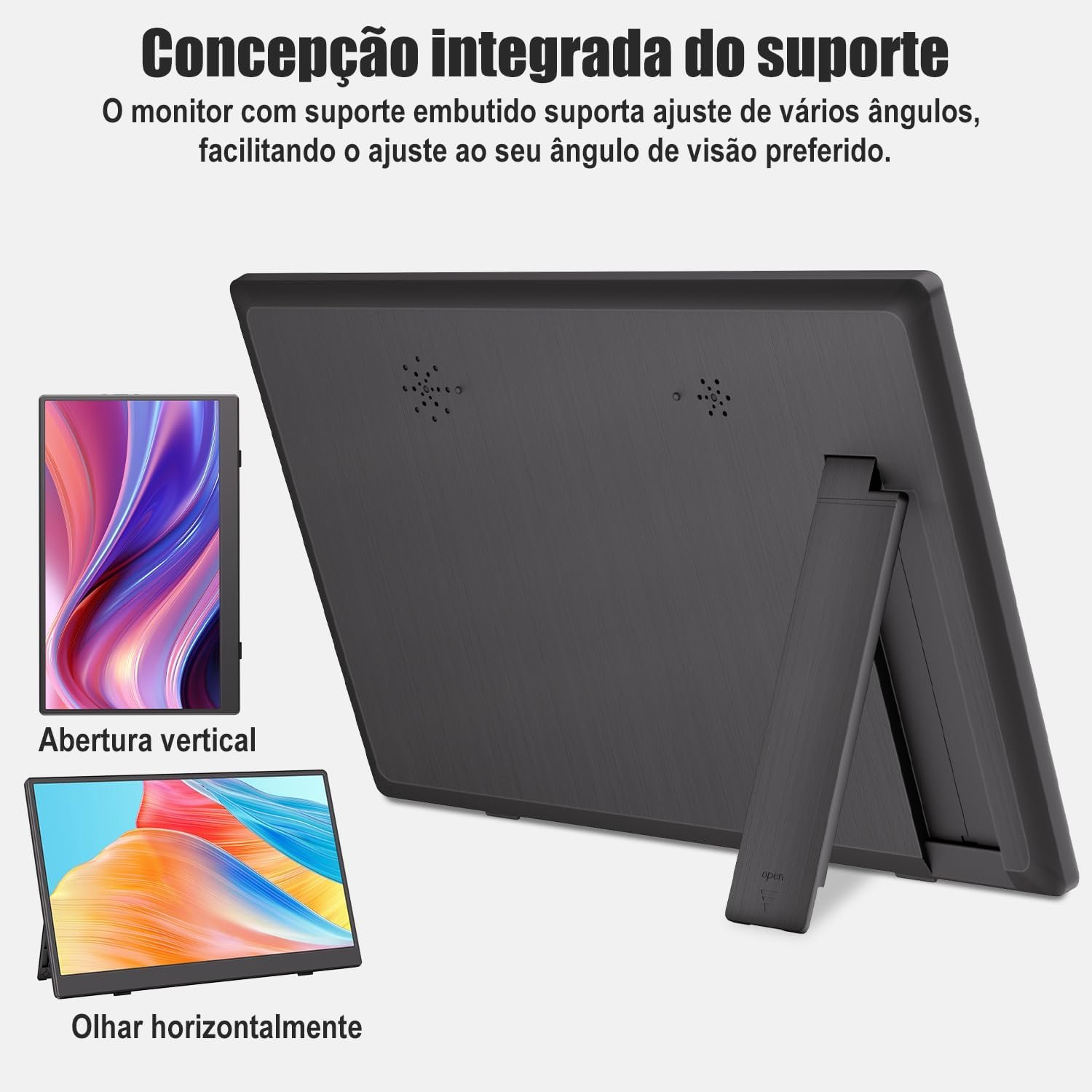 ANTUVI Monitor Portátil 15.6'', 1080P, MINI Segunda de Notebook Extensor De Tela, Ultra-Slim e portátil, com alto-falante de pé, Adequado para Viagens, Casa, Trabalho/Jogos - Imagem 7