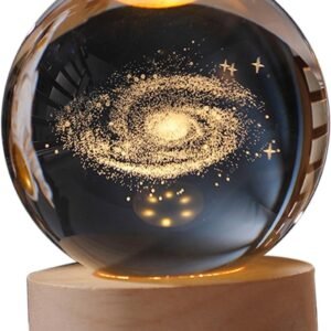 Luminária de Mesa LED Bola de Cristal 3D Space Brilhante (Via Láctea)