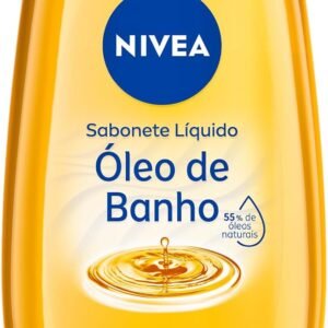 NIVEA Sabonete Líquido Óleo de Banho 200ml – Com 55% de óleos naturais, produz espuma cremosa e proporciona hidratação intensa, maciez e cuidado único com a pele