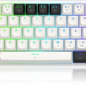 Teclado Magnético Redragon Fidd RGB 60% Preto e Branco Switch Redragon Magnético Pink K683BW-RGB PT