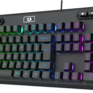 Teclado Gamer Redragon Aditya, Membrana, RGB, ABNT2 – K513-RGB PT – Preto