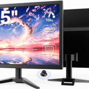 Monitor LED 21,5 Polegadas, Alto-falantes Integrados, Full HD 1920×1080, 100 Hz, 230cd/m², HDMI/VGA/3.55