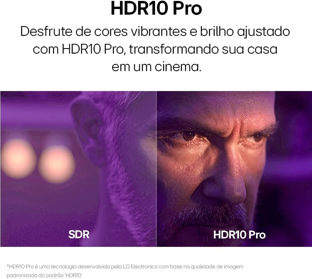 Smart TV 32" LG HD 32LR600B Processador α5 Ger6 AI Alexa integrado LG Channels webOS 23 compatível com Controle Smart Magic - Imagem 4