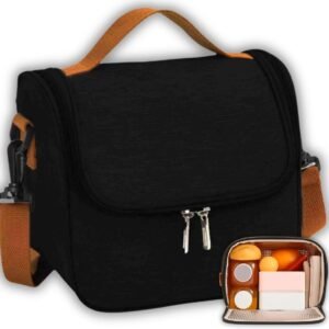 Bolsa Térmica Lancheira Com Alça Transversal Para Marmitas e Lanches – Porta Refeições Moderno e Compacto de Trabalho Passeios e Academia Fitness