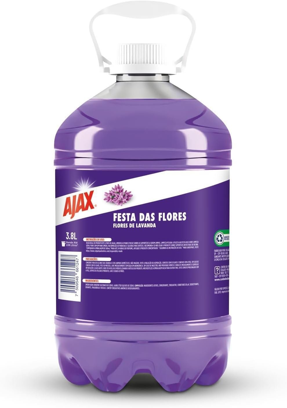 Ajax Limpador Festa Das Flores Lavanda 3 8L - Imagem 6