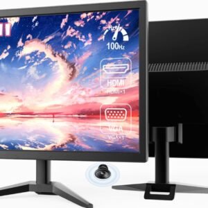 Monitor Gamer LED 20 Polegadas pc, 1440×900 HD, 75Hz, Alto-falantes Integrados, HDMI/VGA/3.5mm, Tempo de Resposta 5ms