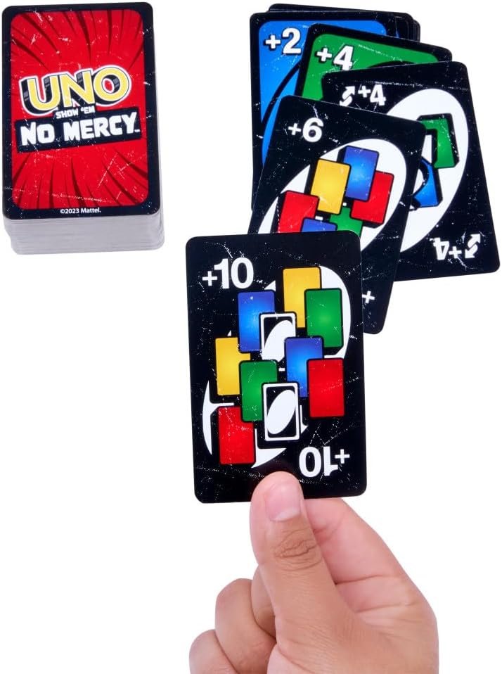 UNO Jogo de Cartas No Mercy para crianças a partir de 7 anos - Imagem 4