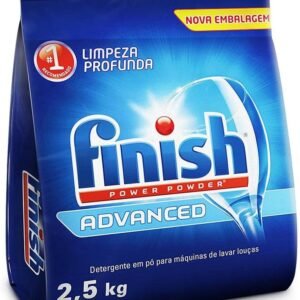 Finish Advanced Detergente para Lava Louças em Pó, Sabão Limpeza Profunda, 2,5kg