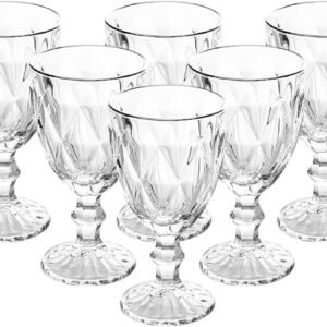 Jogo com 6 Taças de Vidro Premium 315ml – Design ELEGANTE, RESISTENTE e VERSÁTIL para Sucos, Água, Drinks e Cafés | Ideal para Cozinha, Bar e Restaurante
