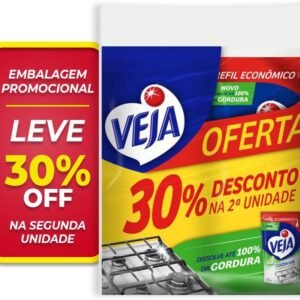 Limpador Desengordurante Veja Cozinha Limão com 2 unidades de 400ml Limpador Desengordurante Veja Cozinha Limão com 2 unidades de 400ml