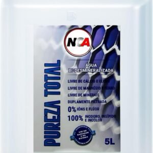 Galão 5L Água Bi-Desmineralizada NCA | Radiador e Bateria | 0% Íons Cloro Cálcio | Duplamente Filtrada | ISO 9001 Galão 5L Água Bi-Desmineralizada NCA | Radiador e Bateria | 0% Íons Cloro Cálcio | Duplamente Filtrada | ISO 9001