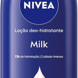NIVEA Loção Deo-Hidratante Milk 400ml – Hidratação e nutrição profunda por 72h para uma pele macia e suave