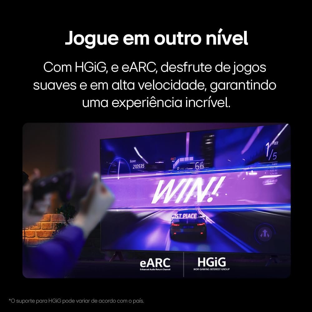 Smart TV 32" LG HD 32LR600B Processador α5 Ger6 AI Alexa integrado LG Channels webOS 23 compatível com Controle Smart Magic - Imagem 7