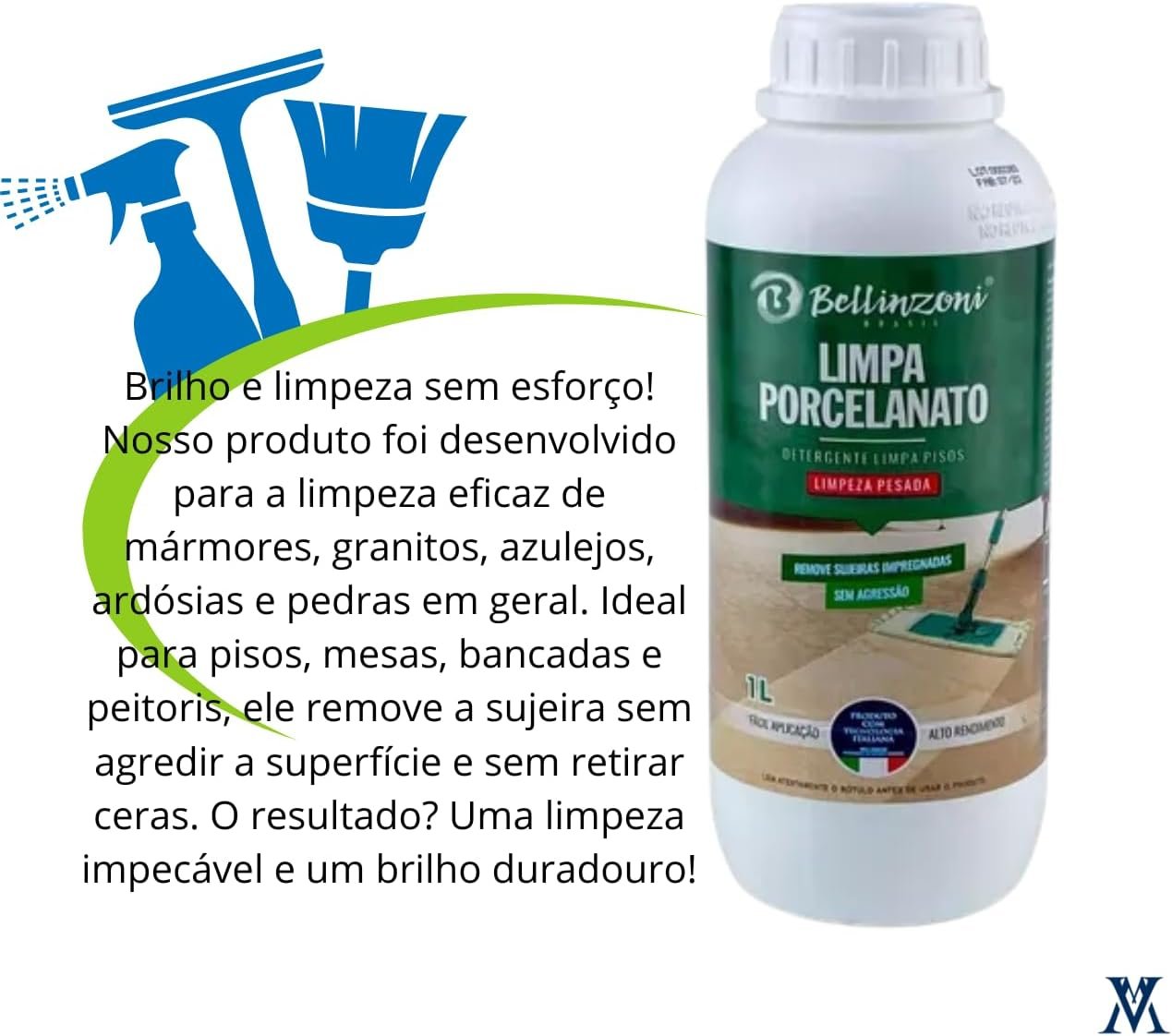 BELLINZONI LIMPA PORCELANATO LIMP PESADA 1L - Imagem 7