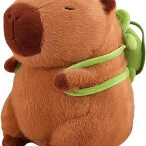 Brinquedo De Pelúcia Capivara Com Mochila Tartaruga Fofo
