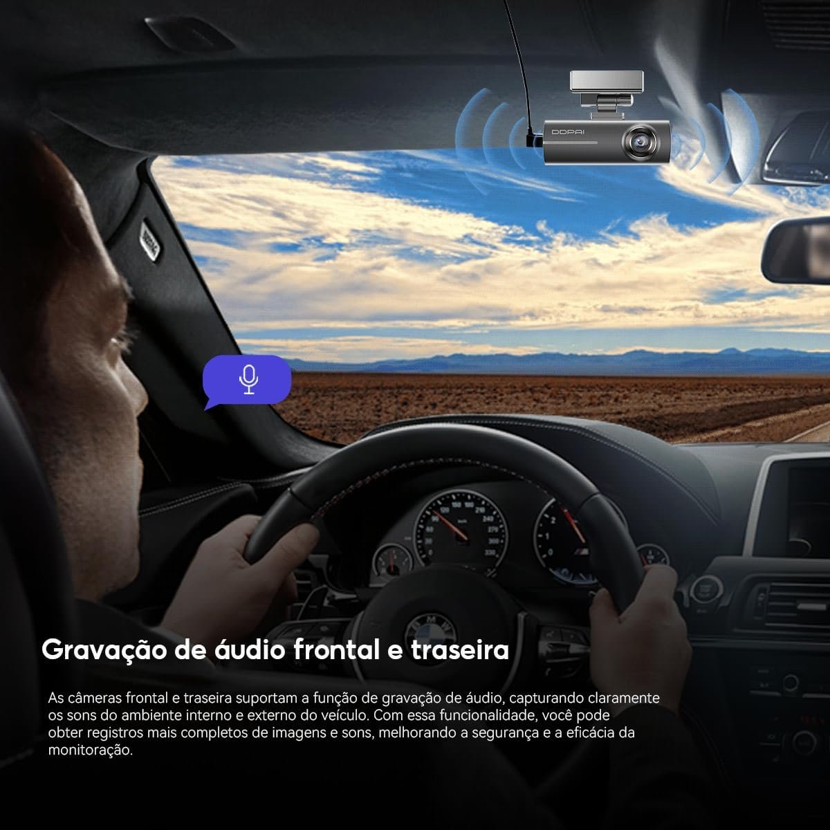 DDPAI N1 Câmera Veicular Dupla 1296P + 1080P com Wi-Fi, Câmera para Carro com Visão Noturna, Sensor G, Gravação em Loop e Modo Estacionamento 24h, Supercapacitor (Cartão SD Não Incluído) - Imagem 7