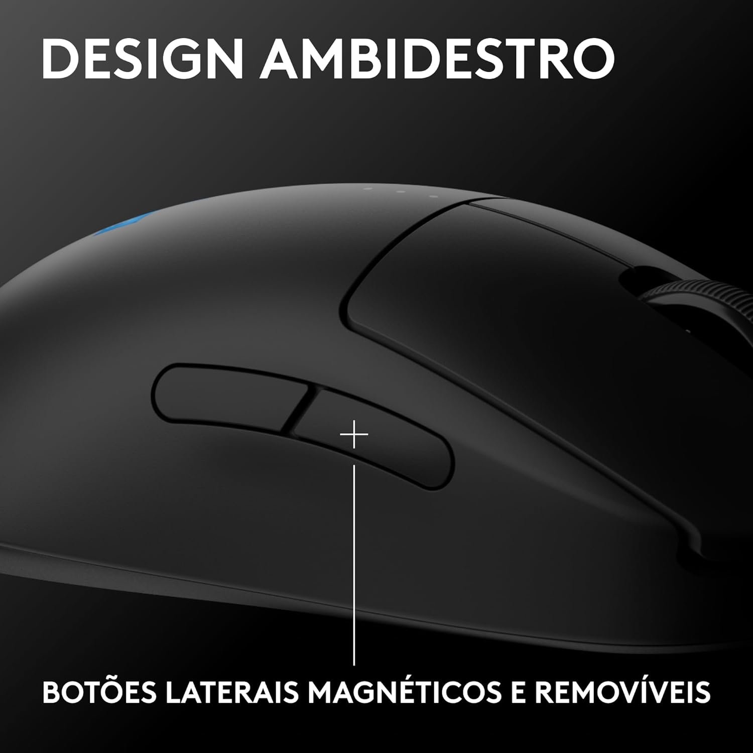 Mouse Gamer Sem Fio Logitech G PRO 2 LIGHTSPEED para Destros ou Canhotos, 4 Botões Programáveis e Removíveis, Sensor Hero 2 44K DPI, Carregamento USB-C, PC/Mac - Preto - Imagem 3