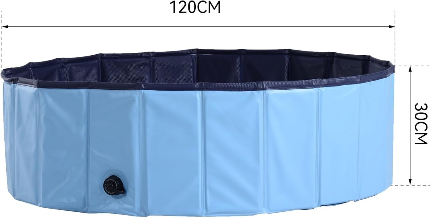 340 Litros Piscina Infantil, Piscina Chafariz Hidromassagem Inflavel, Banheira Dobravel Infantil para e Cães (120 * 30cm) - Imagem 4