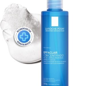 La Roche-Posay Effaclar Gel de Limpeza Facial Antiacne Concentrado com Ácido Salicílico, Zinco e LHA, Limpeza Profunda, Reduz Oleosidade e Desobstrui os Poros, 300ml