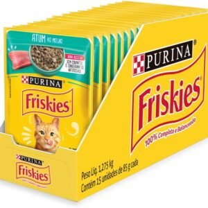 Pack Nestlé Purina Friskies Ração Úmida Para Gatos Adultos Atum Ao Molho – Com 15 Sachês 85g