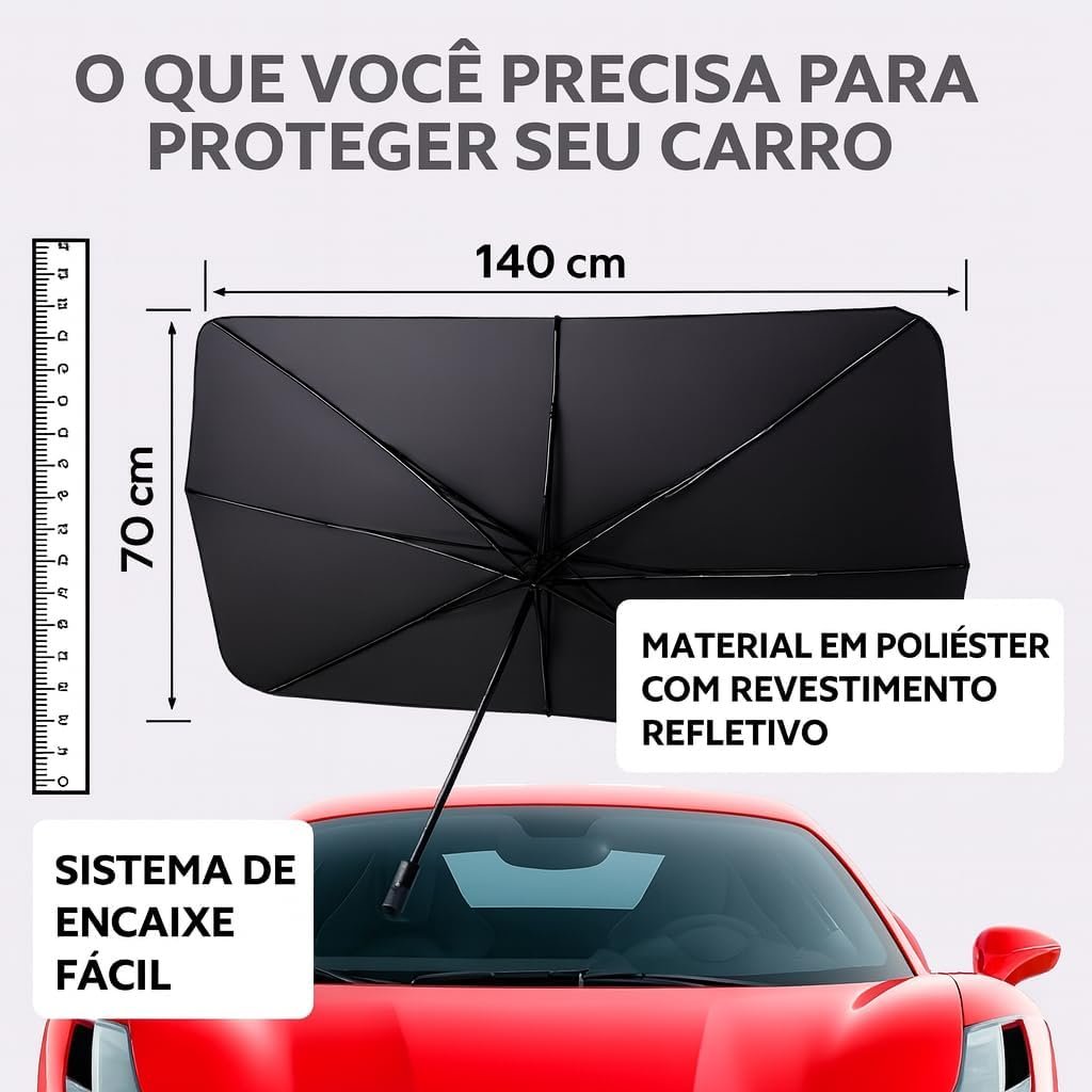 Protetor Solar Para-brisa, Quebra Sol Portátil, Proteção Térmica UV, Protetor Solar com Isolamento Térmico, Retrátil, Protetor Térmico Para Carro, Protetor Dobrável Preto para Carro - Imagem 4