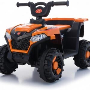 Mini Quadriciclo Elétrico Infantil Bateria 6v com Luz e Som Música (Laranja)