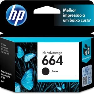 Cartucho de Tinta HP 664 Preto Original (F6V29AB) Para Impressora Deskjet 2136, 2676, 3776, 5076, 527 Cartucho de Tinta HP 664 Preto Original (F6V29AB) Para Impressora Deskjet 2136, 2676, 3776, 5076, 527
