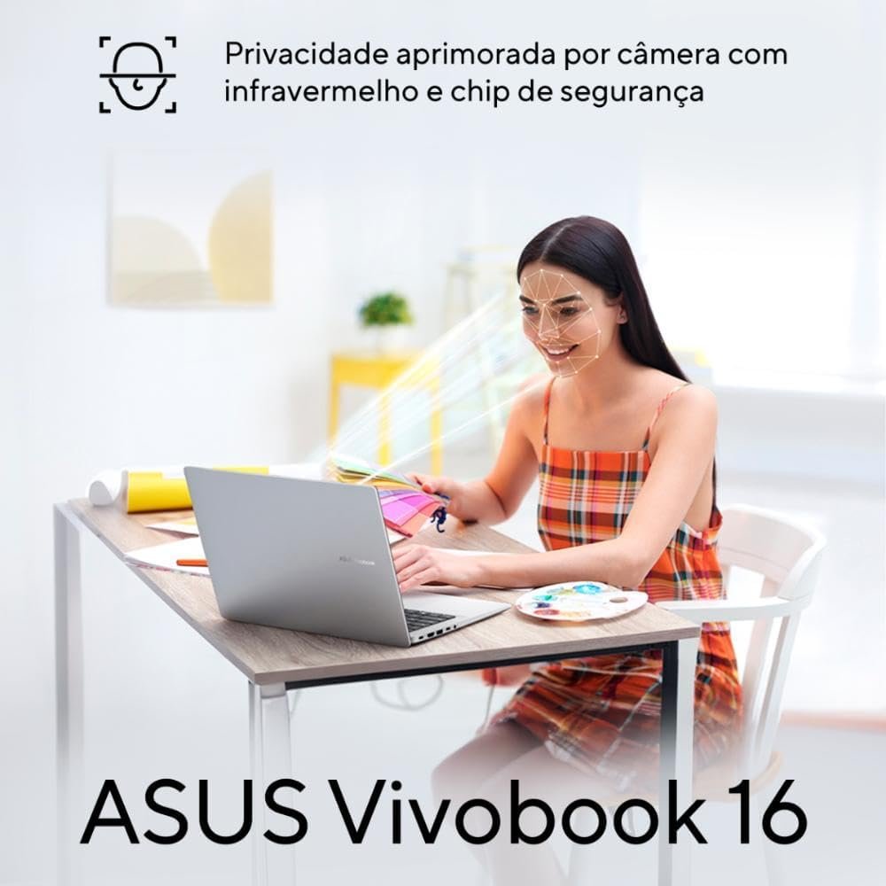 Notebook ASUS Vivobook 16 X1607QA SNAPDRAGON X1 26 100 16Gb Ram 1TB SSD Windows 11 Home Tela 16" FHD Silver - MB092W - Imagem 8