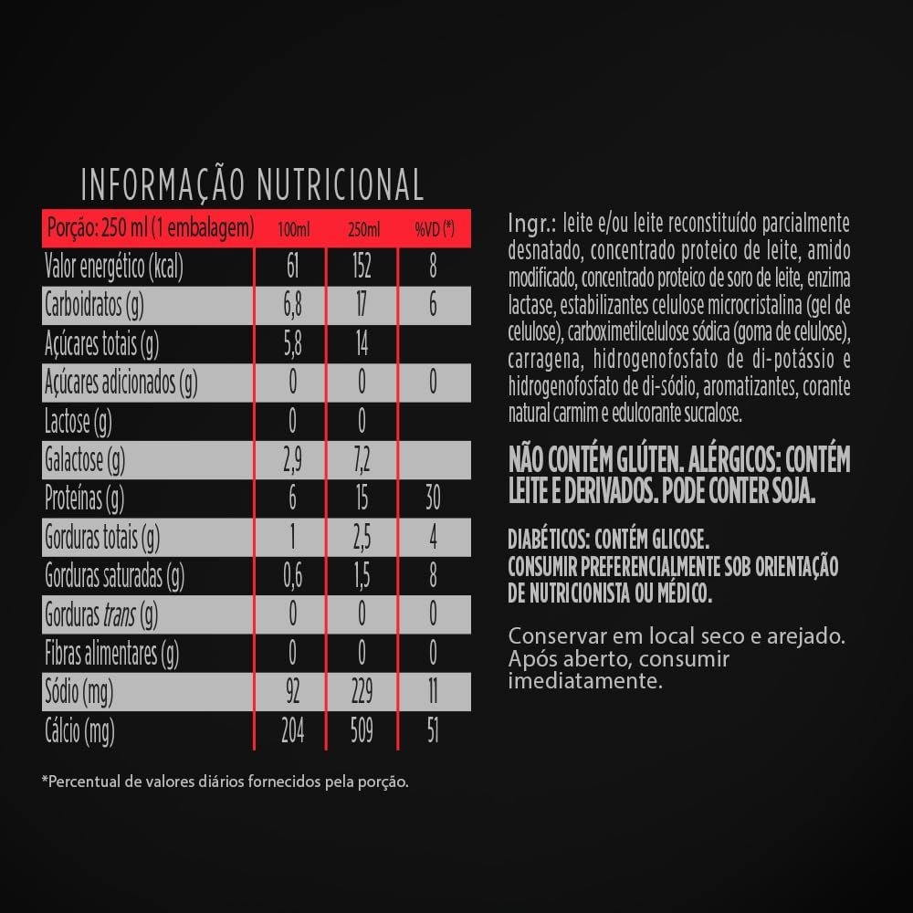 YoPRO Bebida Láctea UHT Morango 15g de proteínas 250ml - 12 unidades - Imagem 4