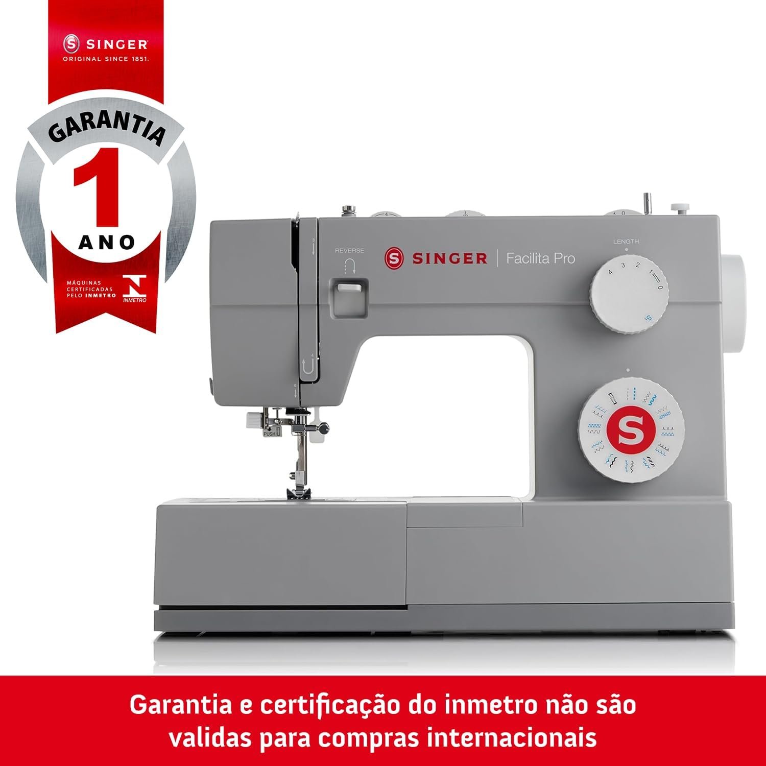 Máquina de Costura Singer Facilita Pro 4423 Mecânica 127 Volt | 23 Pontos, Motor Potente, Estrutura de Metal, Braço Livre, Base de Aço Inox, 1100 ppm | Ideal para Tecidos Pesados e Projetos Criativos - Imagem 2