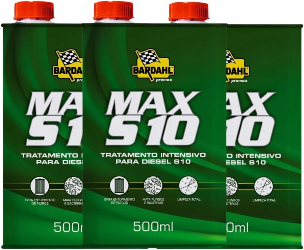 Kit 3 Aditivo Combustível Diesel S10 Bardahl Max S10 500ml
