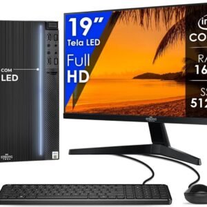 Computador Completo Intel Core i5 16GB SSD 512GB Monitor 19″ Pc Hdmi Teclado e Mouse Strong Tech