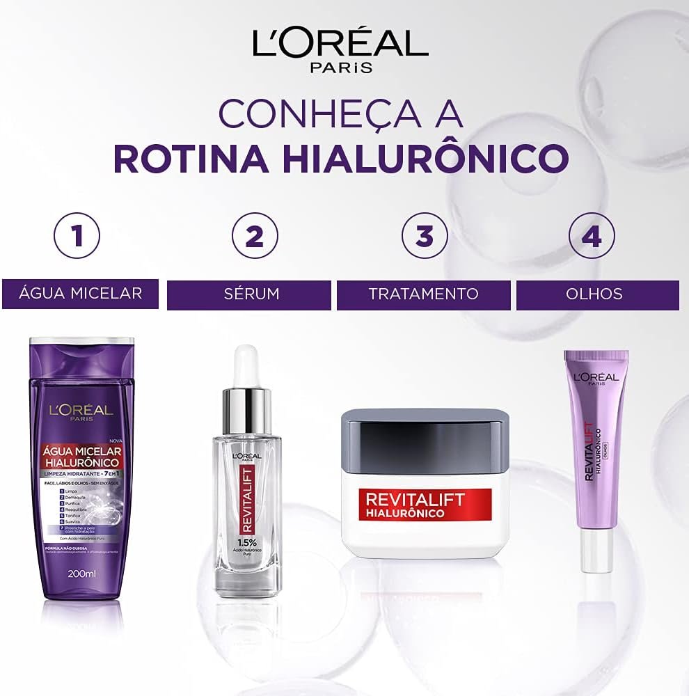 Creme Facial Anti-idade L'Oréal Paris Revitalift Hialurônico Noturno, 49g - Imagem 6
