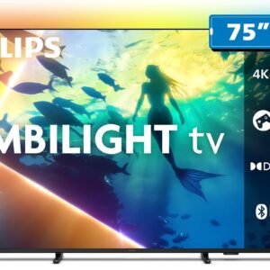 PHILIPS, Smart TV Ambilight 75″ 4K, 75PUG8100/78, Comando de Voz, HDR10+/Dolby Atmos, VRR/ALLM, Bluetooth