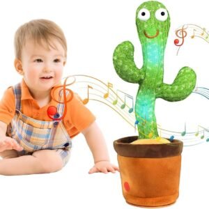 Cacto Dançante e Falante Interativo Repete Voz Brinquedo Pisca e Toca Músicas Premium
