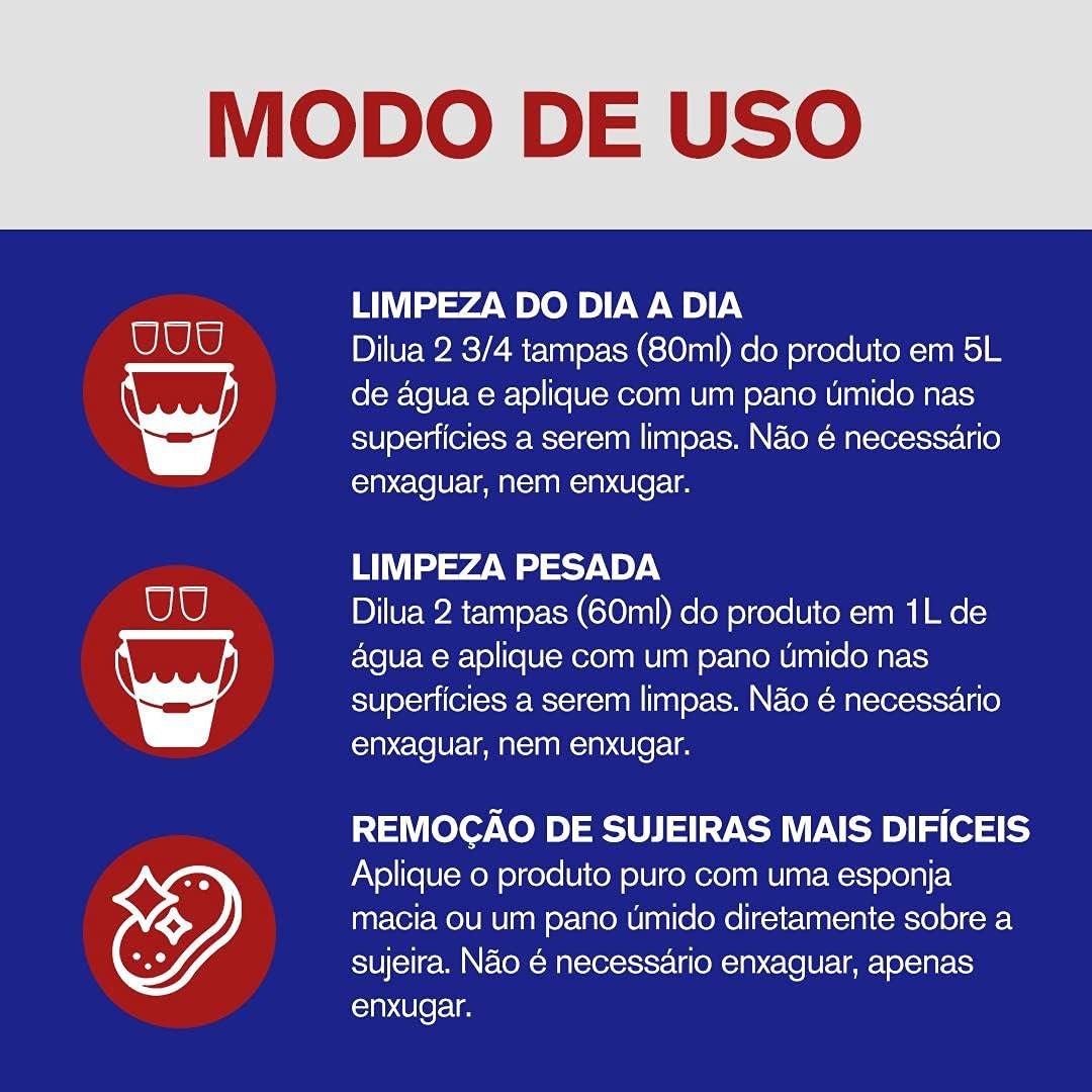 Veja Original - Limpador para Limpeza Pesada, Embalagem Econômica, 1L - Imagem 7