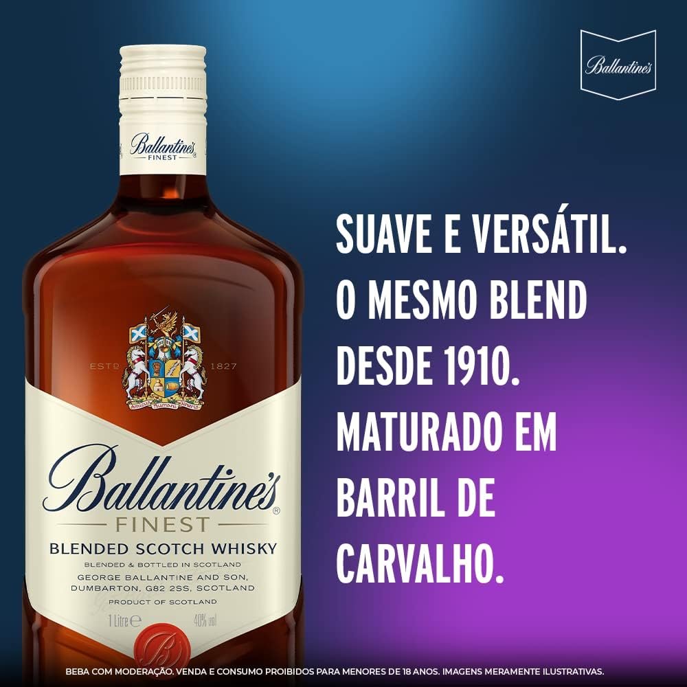 Whisky Ballantine's Finest Blended Escocês - 1 Litro - Imagem 4