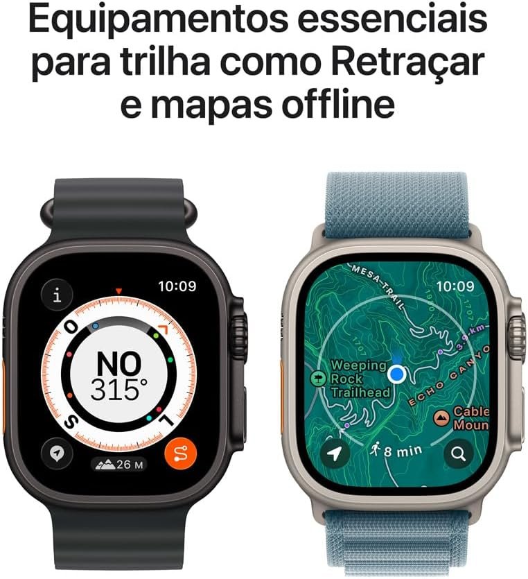 Apple Watch Ultra 3 GPS + Cellular, Caixa em titânio preto de 49 mm com Loop Alpine preta ‑ M - Imagem 4