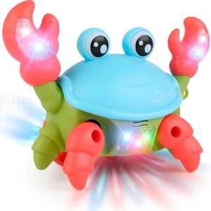 Brinquedo Caranguejo Dançante Siri Fujão com Luz LED e Música – Brinquedo Interativo Infantil
