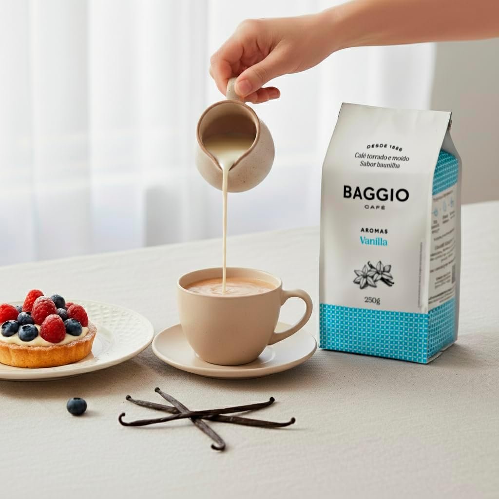 Café Baggio Torrado E Moido Aroma De Vanilla 250g - Imagem 5