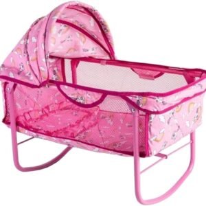 Berço Balanço Boneca Bebê Reborn Ninar Alive Milano 62 Cm