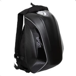 Mochila Moto Grande Aerodinamica Impermeavel Porta Capacete Efeito Fibra de Carbono Qualidade Premium