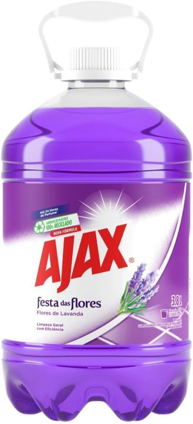 Ajax Limpador Festa Das Flores Lavanda 3 8L
