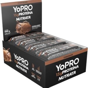 Barra YoPRO Sabor Chocolate – Nutrata Display C/ 12 Barras de 40g