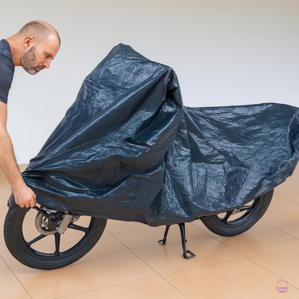 Capa de Cobrir Moto Impermeável Protetora Universal para Motocicleta, Preta, PVC Proteção UV Capa de Chuva e Sol Fácil Colocação - Imagem 3