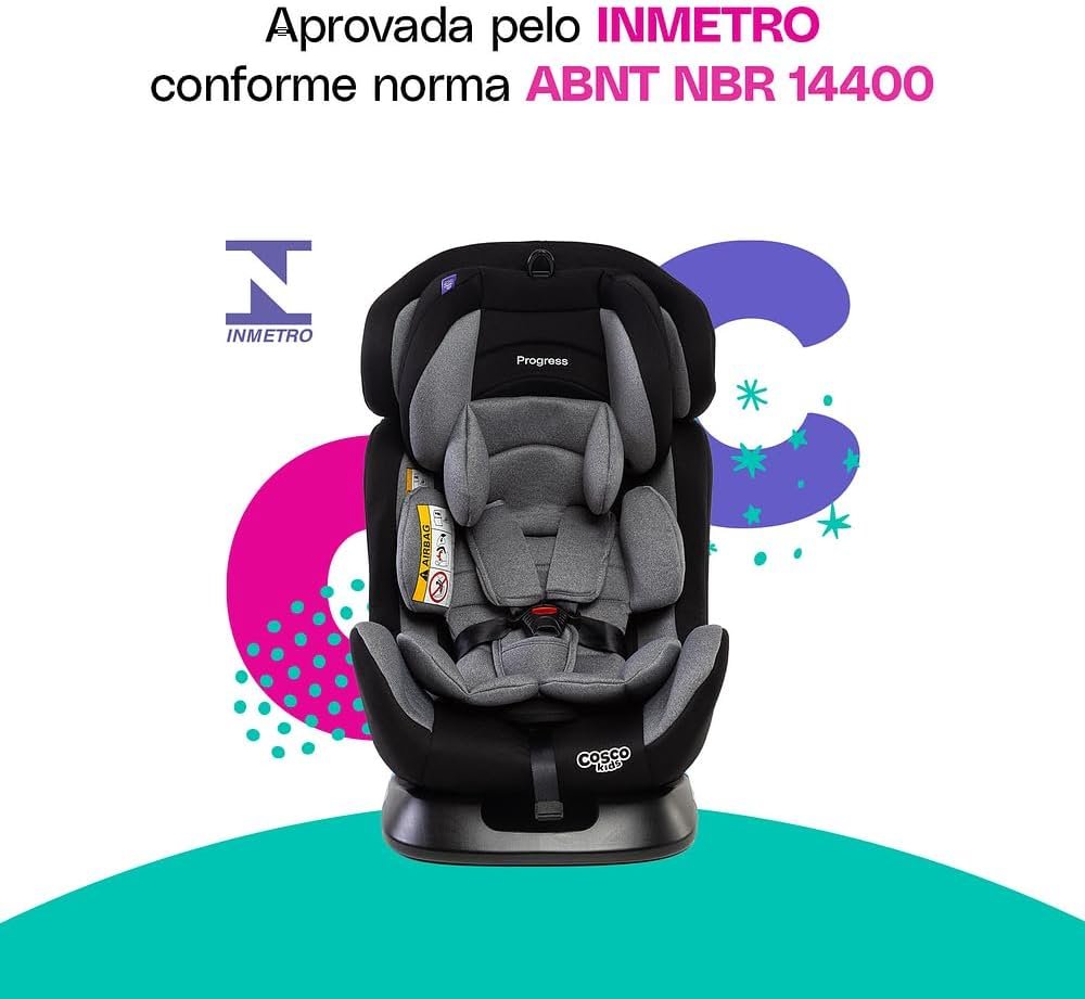 Cosco Kids, Cadeirinha Progress, 0 a 36kg, Cinza Mescla - Imagem 9