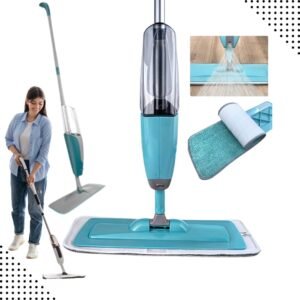 Mop Spray 3 em 1 com Reservatório 400ml – Esfregão Mágico para Limpeza Completa: Lava, Enxágua e Seca