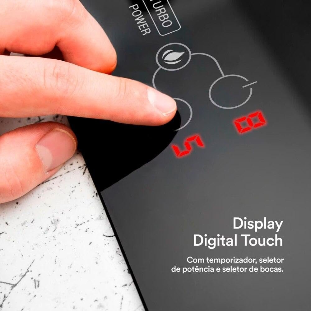 Cooktop de Indução 4 Bocas Eos 7200w Preto Eci04ep2 220v - Imagem 8