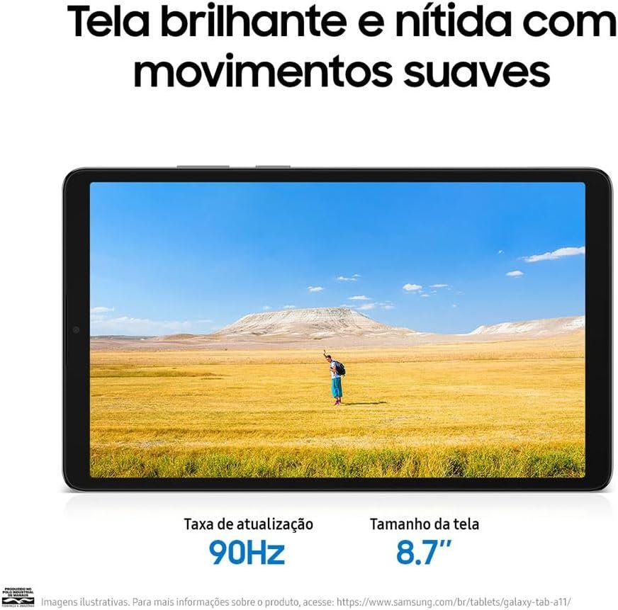 Tablet Samsung Galaxy TAB A11, 64GB, 4GB RAM, Tela de 8.7", Bateria 5.100mAh, Câmera frontal 5MP, Câmera traseira 8MP, WiFi, Android 15 - Imagem 4